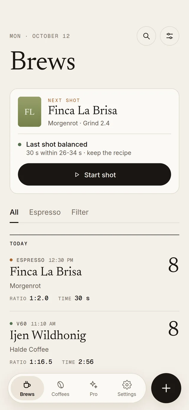 Brew journal